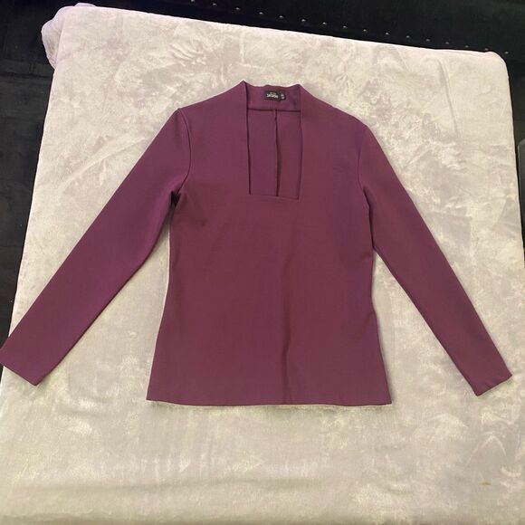 Kate Spade Saturday rich plum top, M - Picture 1 of 7